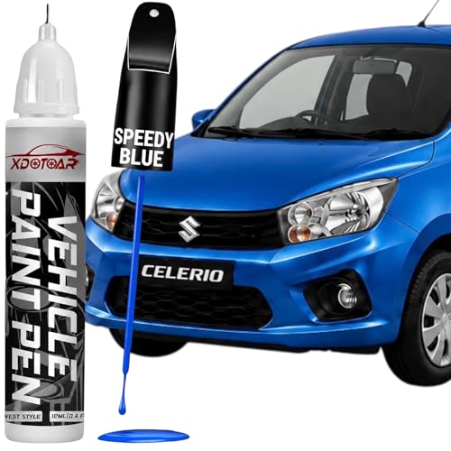 Image of XDOTOAR Car Touch Up Paint Pen for Maruti Suzuki CELERIO SPEEDY BLUE (Z2G) | Factory Color Matched 2K Paint Technology | Car Scratch Remover & Paint Chip Repair | Quick Dry Formula | Rust Protection | 18ml