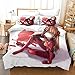 Neon Genesis Evangelion Juego de Funda de Edredón 135x200 cm Juego de Ropa de Cama 2 Piezas Incluye 1 Funda Nórdica con Cierre de Cremallera y 1 Funda de Almohada 50x75 cm, Suave Transpirable
