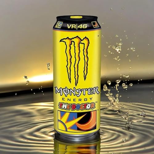 Image of Monster Energy The Doctor VR /46 By Cougar, 500ml By Cougar (Pack of 6 Cans) | Premium Energy Drink with Citrus Flavor | Zero Fat, High Energy Boost | Ideal for Workouts, Gaming & Sports Edition (Imported-USA)