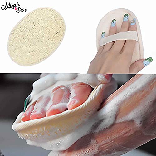 Image of Mirah Belle - Natural Loofah - Exfoliating Bath Sponge (Pack of 4) - Scrubber for Men and Women - Eco Friendly Skin Care - For men and women