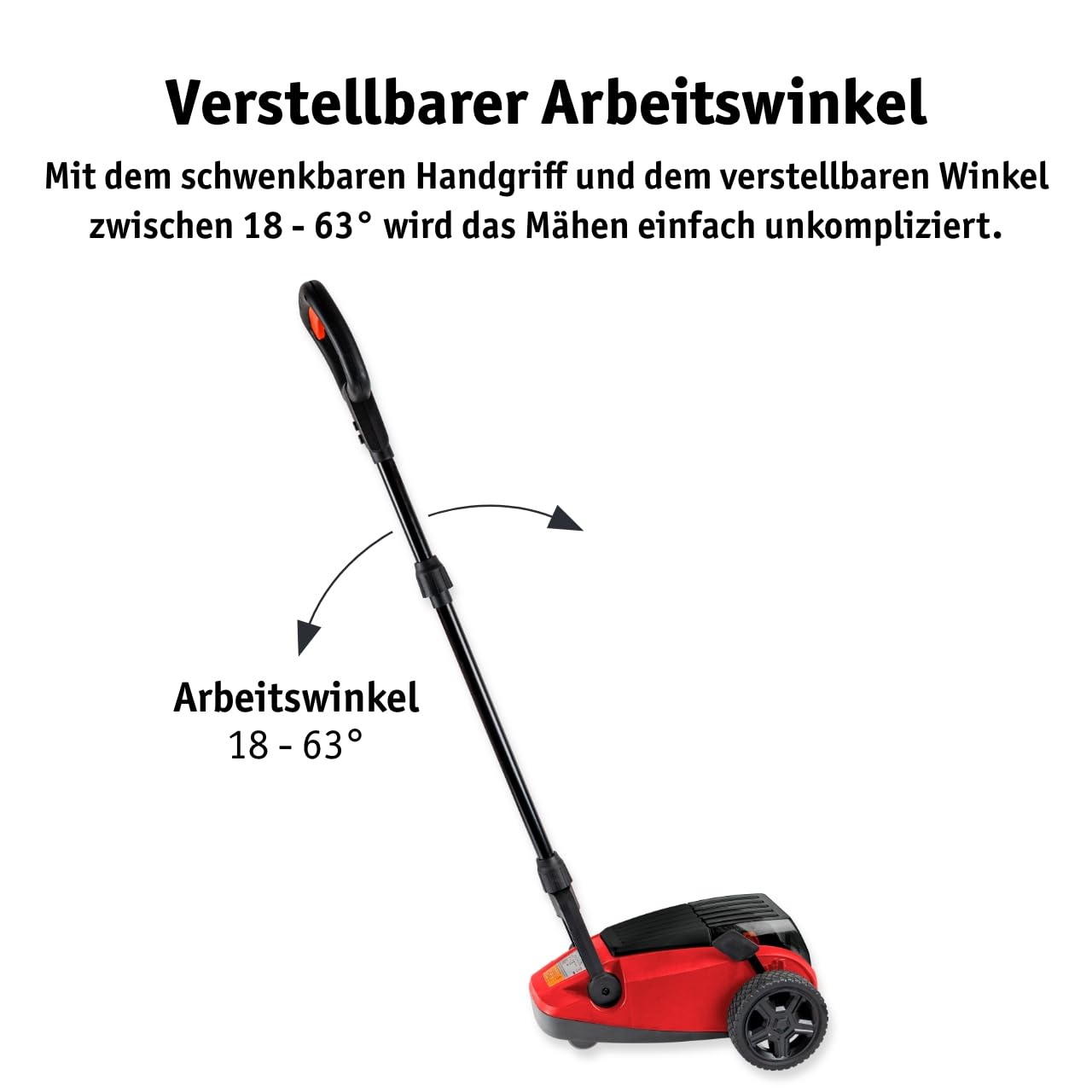 WALTER Akku-Handrasenmäher 20V - Bürstenloser Motor, Einstellbare Schnitthöhe 25-48 mm, Leicht und Flexibel, Inkl. 2,0Ah Li-Ionen-Akku & Ladegerät, Ideal für Kleine Rasenflächen bis 50 m²