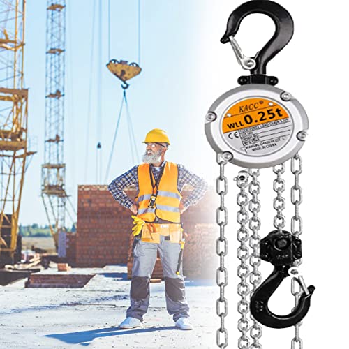 YQCXG Handkettenzug, Manueller Flaschenzug mit Stahlkonstruktion in Industriequalität zum Heben von Gütern in Transport und Werkstatt, auf Baustellen, in Garagen, Lagerhallen, Docks, Wer