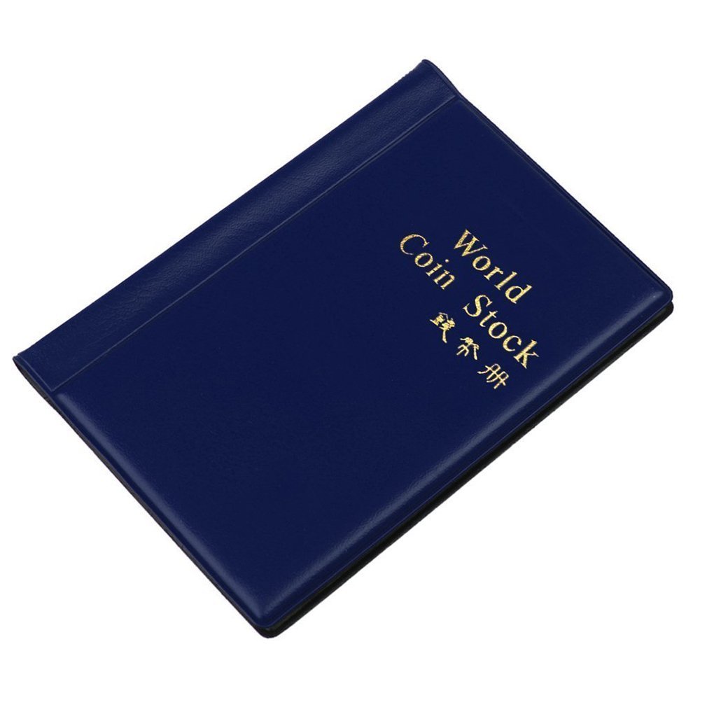 Münzalbum Für 120 Münzen - Kleines Sammelbuch Im Kunstleder-Look, Blau & Praktisch