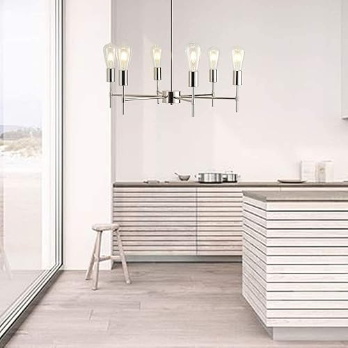 Miniatura 4 de XILICON Sputnik - Lámpara colgante industrial de mediados de siglo, 6 luces, lámpara de techo vintage