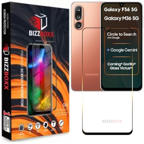 Image of Compatible With Samsung M36 5G | F36 Tempered Glass Screen Protector Guard - HD Clarity, Shatterproof, Anti-Fingerprint Screen Guard (6.7 inch)|With Installation Kit - Pack of 1