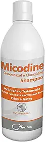 SYNTEC Micodine Shampoo Syntec Cetoconazol Para Cães E Gatos 500Ml