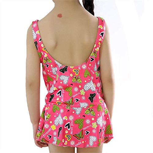 Image of One Piece Girl's Synthetic Digital Printed Swimming Costume in Frock Style.