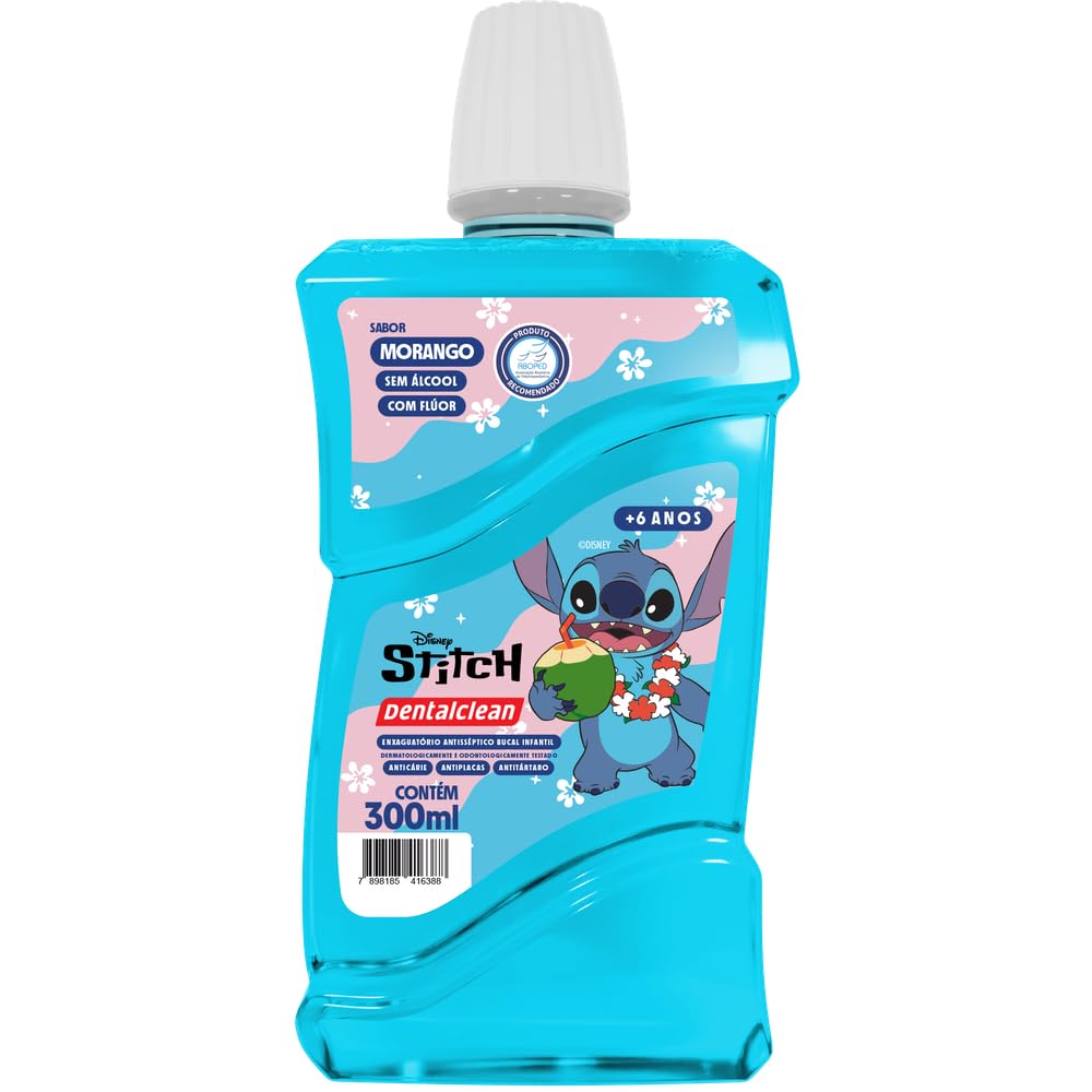 Antisséptico Bucal Infantil Zero Álcool 300ml, Stitch