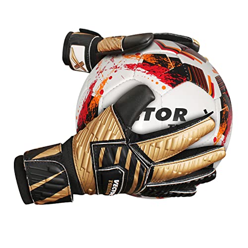 Image of Vector X Tornado Goal Keeper Gloves | Gloves with Finger Saves & Super Grip Palms | Soccer Goalkeeper Gloves for Youth | Adult | Multicolor | Size - 7|
