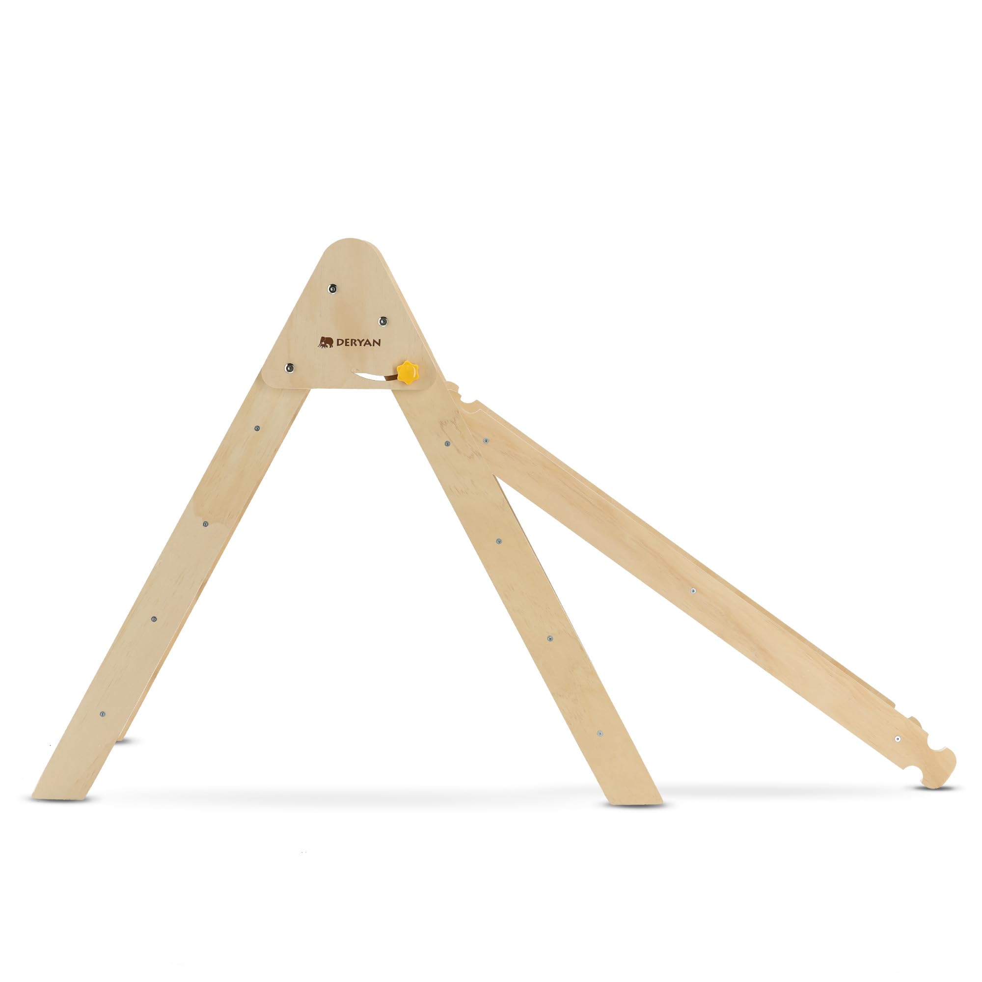 Deryan Lusso Triangolo Pieghevole con Rampa e Gabbia per scoiattolo/Scivolo - Mobili Montessori Palestra in Legno