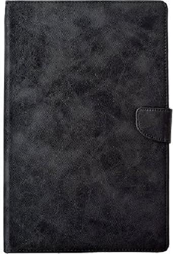 Image of Leather Folio Flip Stand Case Cover for Realme Pad Mini 8.7 Inch Tablet, Solid Pattern, 200 Grams (Black)