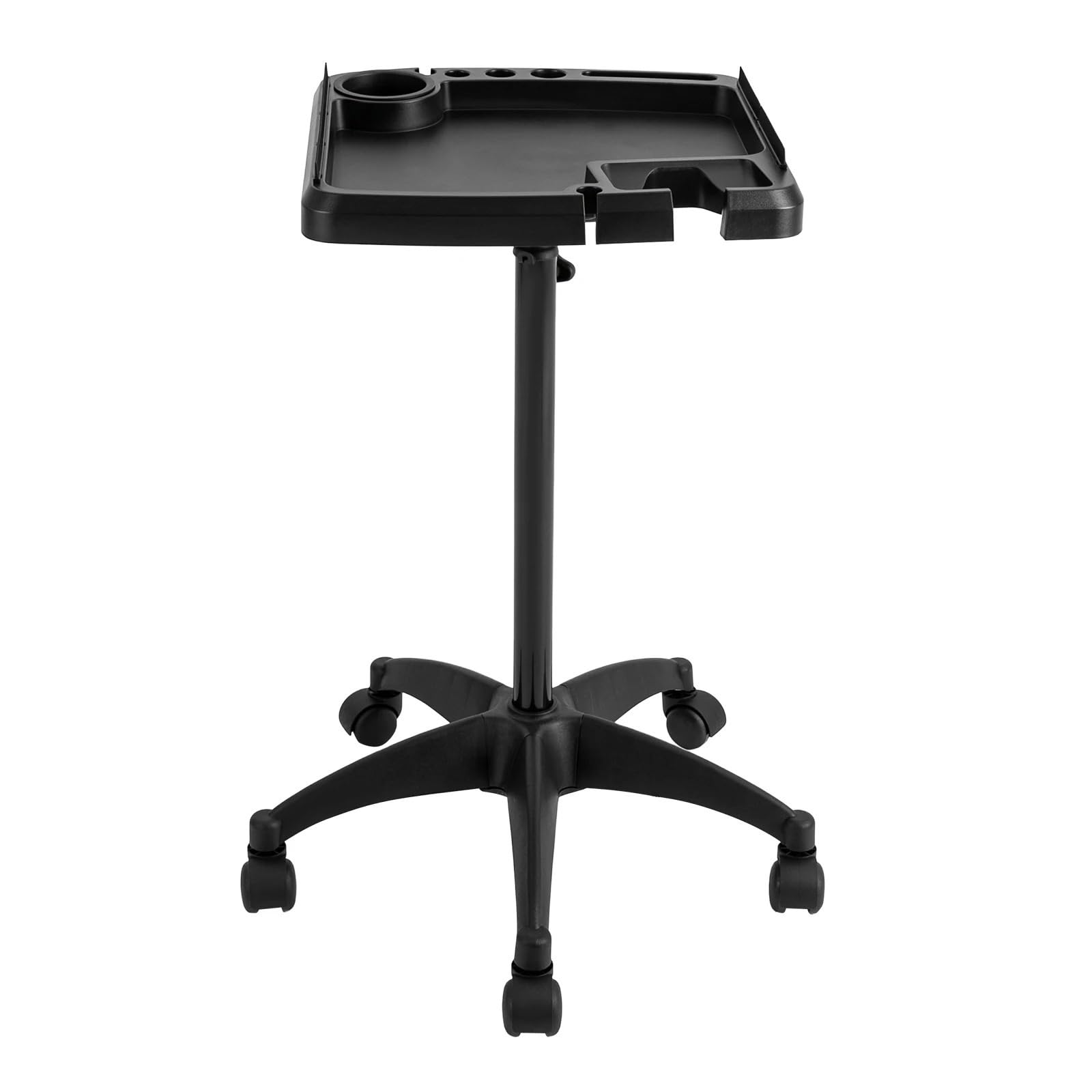 Carrello per Estetista Carrello for Vassoio for Salone di Bellezza Carrello Mobile Regolabile for Estensioni dei Capelli Carrello for Strumenti for Tatuaggi Altezza 72,5-110 cm(Black)