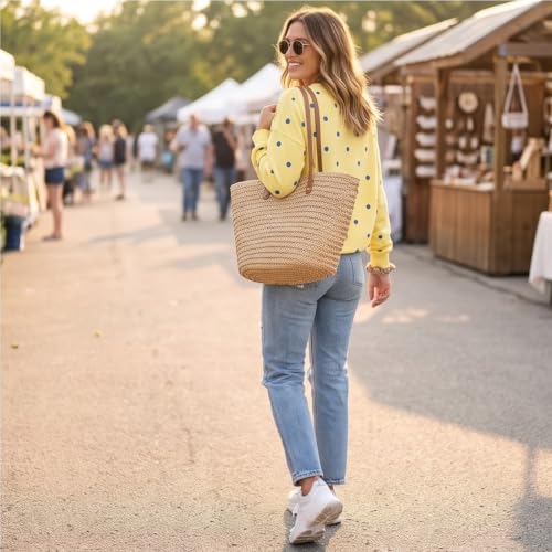 Polka Dot Sweatshirt for Women Color Block Y2K Crew Neck Sweatshirt No Hood - image 5
