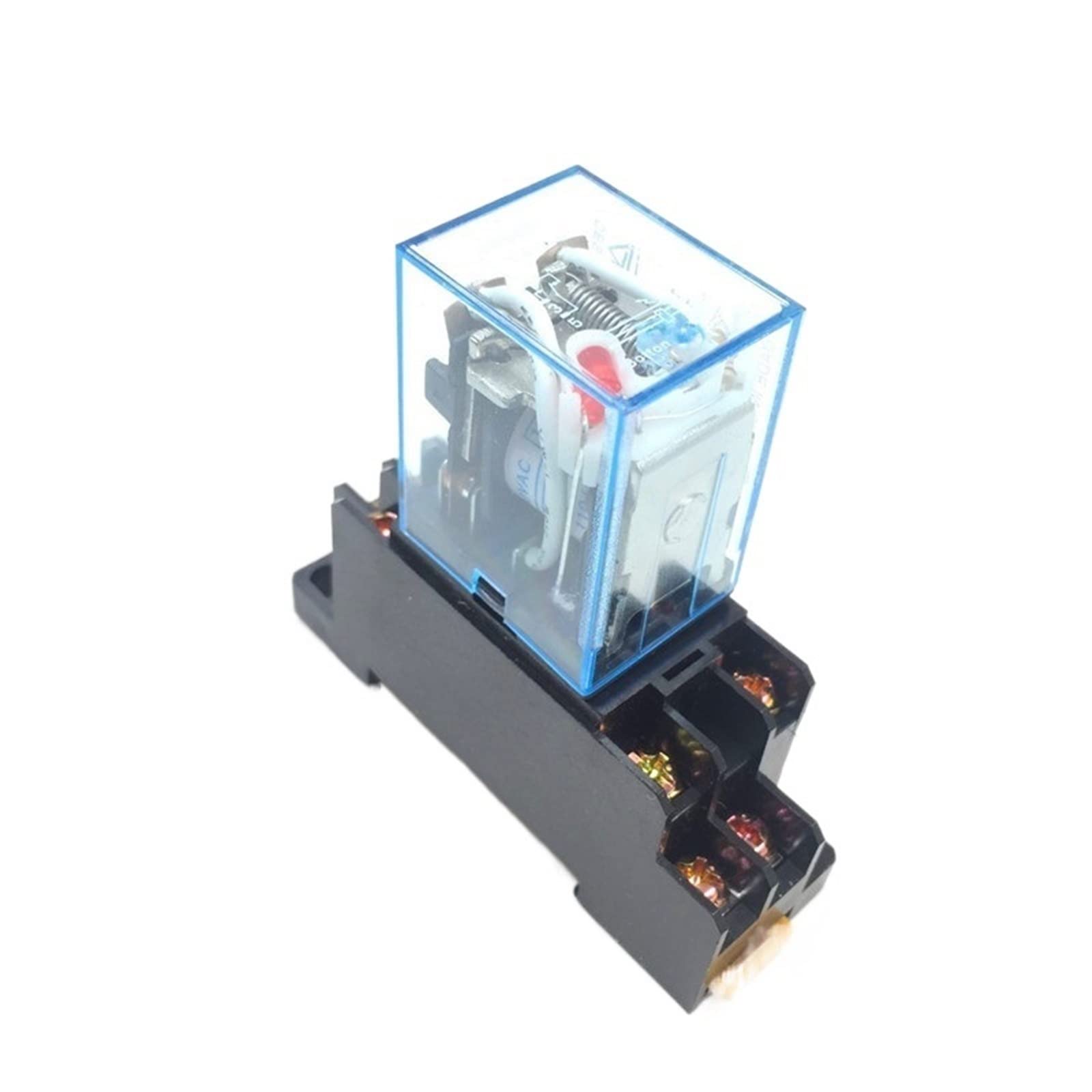 WBNFFUCYU 50Pc LY2NJ HH62P HHC68A-2Z Electronic Micro Mini Electromagnetic Relay 10A 8PIN Coil DPDT with Socket Base DC12V 24V AC110 220V(Onecolor)