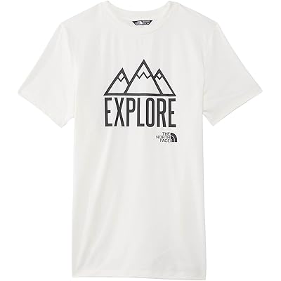 Мужская рубашка The North Face Kids Teen Adventure Short Sleeve TeeGraphic (Little Kids/Big Kids) white dune