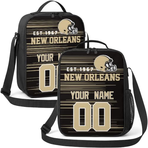Image of New Orleans Lunch Bag Custom Name and Number Personalized Gifts