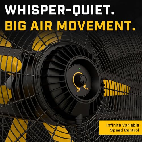 Image of Big Ass Fans - Sidekick Directional Barrel Fan - 4 Ft Diameter - 6 Blade Design with Variable Speed Control - Indoor & Covered Outdoor Ready - Quiet Performance - Midnight Black