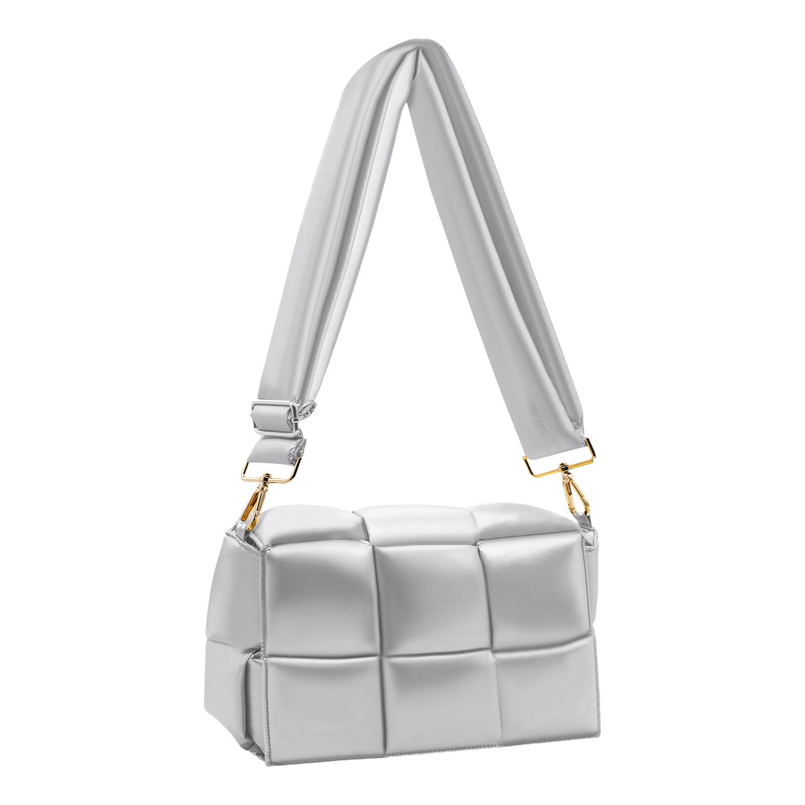 NAARIIAN Shoulder bags for women, Lightweight small puffer purses waterproof, handwoven puffy bag crossbody handbag