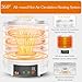 YIGECHENXIN 220V 110V Food Dehydrator Machine, Small with 5 Stackable Trays Adjustable Temperature Fruit Vegetable Meat Dryer Easy to Store Applicable to Nuts,110V