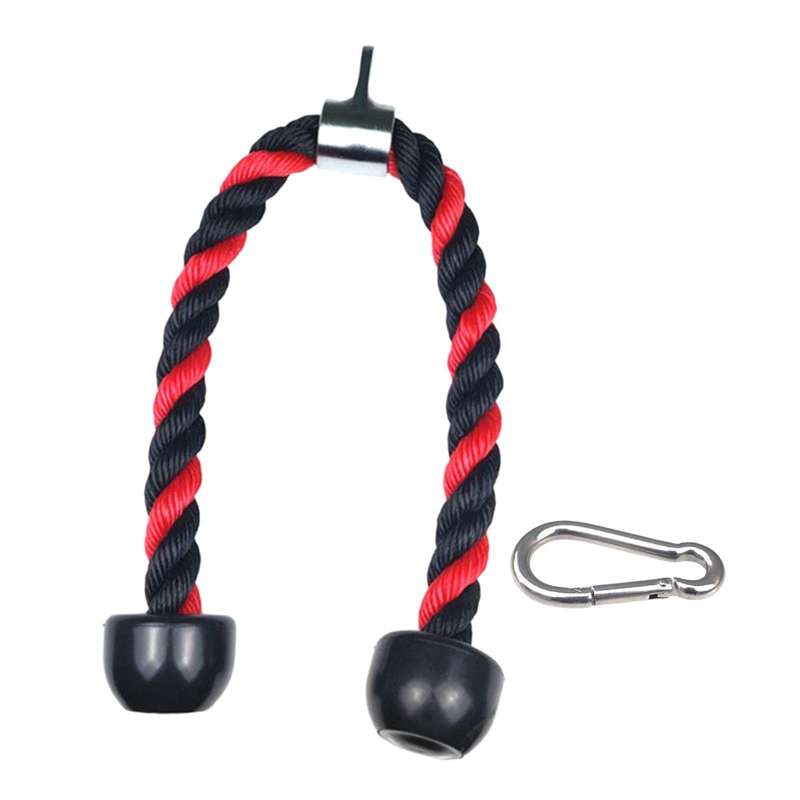 Corda tricipite Pull Down con moschettone, per esercizi di allenamento, 120 cm, con moschettone