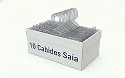 10 Cabides com Presilha em Acrílico Transparente, Cabide Saia, Shorts e Calça.