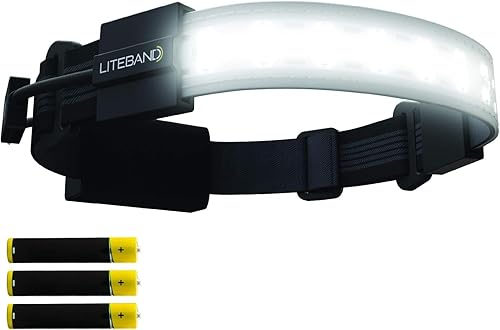 Miniatura 13 de Liteband - Linterna frontal LED ligera ACTIV de 520 lúmenes, potente batería recargable de alta potencia, para campamento, correr, luz de casco