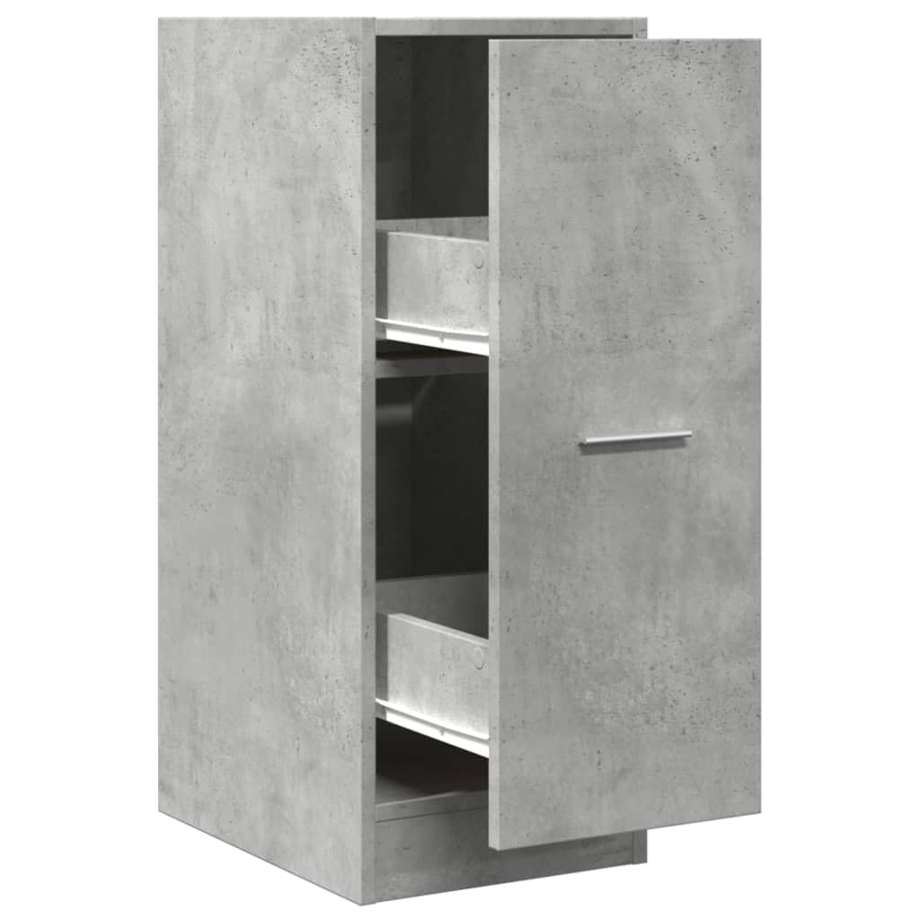 Armario botiquín Madera ingeniería Gris hormigón 30x41x77,5 cm, Caja Medicamentos, Botiquín Versátil, Caja De Almacenamiento - 855154