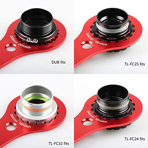 Bicycle Multifunctional BB Wrench, Bicycle Bottom Bracket Wrench Spanner, Mountain Bike Road Bicycle Install Remove Crank Repair Tool Bottom Bracket Removal Tool for TL-FC32, DUB, TL-FC25, TL-FC24