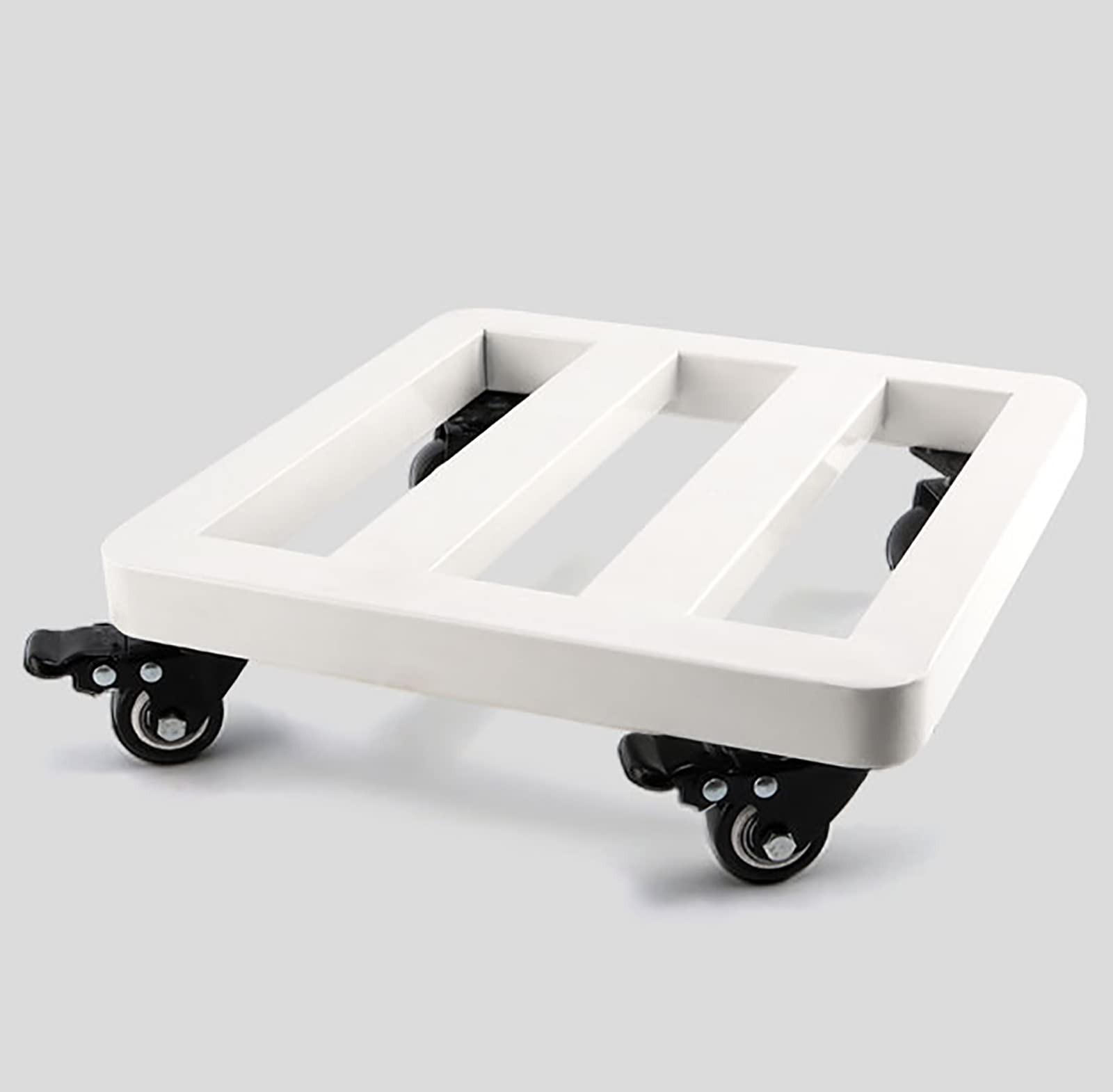 HPTHLY Plant Caddy, Plant Roller Base With Wheels, Flower Pot Mover With Lockableer Wheels, For Indoor And Outdoor Plant Pot/Black/35Cm (White 35Cm)
