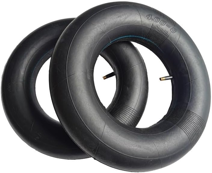 2 Pcs 4.00-8 Wheelbarrow Inner Tubes with TR-13 Straight Valve Inflatable inner tube Replacement for Hand Trucks Carts Trolley and More