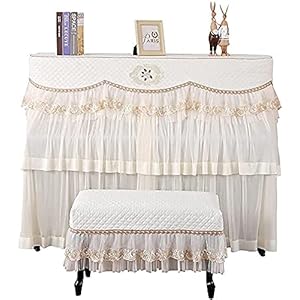 Pianohoes Standaard Rechtopstaande Europese Stijl Luxe Borduurwerk Dikke Piano Beschermhoes Leuke Stoelhoes met Kanten…