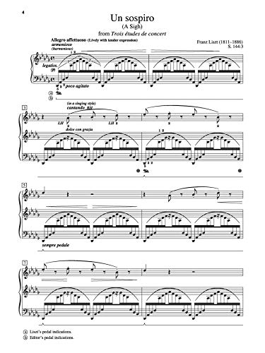 Un sospiro, S. 144:3 (from Trois etudes de concert): Sheet (Alfred Masterwork Edition) - Image 3