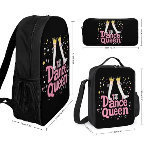Tap Dance Queen Large Travel Backpacks Carry on Backpack Weekender Bag with 2 Storage Pockets for Men And Women2