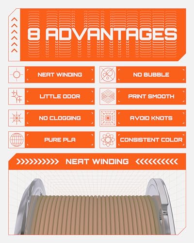 Image of R3D High Speed PLA Pro Filament 1.75mm 1KG, 3D Printer Filament for 30-600 mm /s High-Speed Printing, Dimensional Accuracy + /- 0.02 mm, Plastic Spool, Compatible with AMS (Matte Kraft)