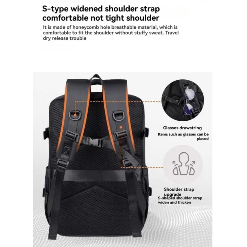 Lunapack Backpack,Large Capacity Travel Backpacks with Electric Pump,Expandable Bag with Air Compression System4