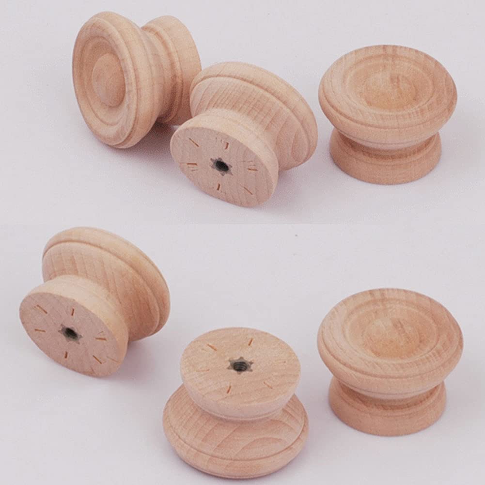 Lot De 10 Boutons Champignons En Bois - Style Rustique, Pour Tiroirs Et Armoires