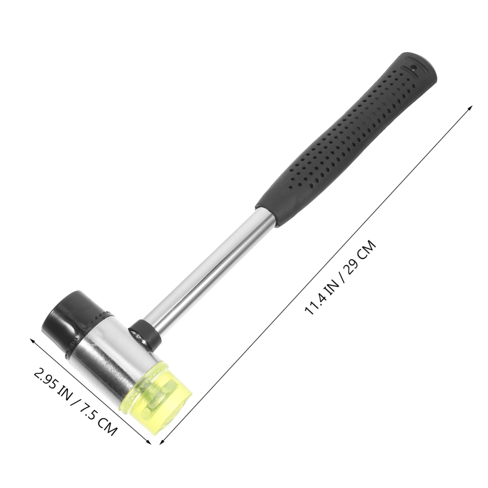 DECHOUS Double Sided Rubber Mallet with Non Slip Handle for Tile and Flooring Installation Lightweight Hammer for Crafts Jewelry Making and Woodworking Projects