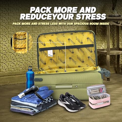 Image of AMERICAN TRAVELLER TourisForever Trolley Bag Set-3 | Durable Handle | Cabin Medium Large, Expandable Travel Suitcase, Heavy-Duty Nylon, 3 Digit Number Lock, 360 Lego Wheels, Durable Handle
