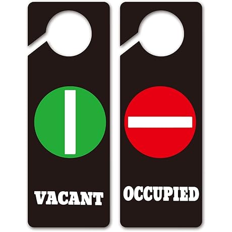 Funny Bathroom in Use Sign for Door - 2 Pack 'Please Do Not Disturb