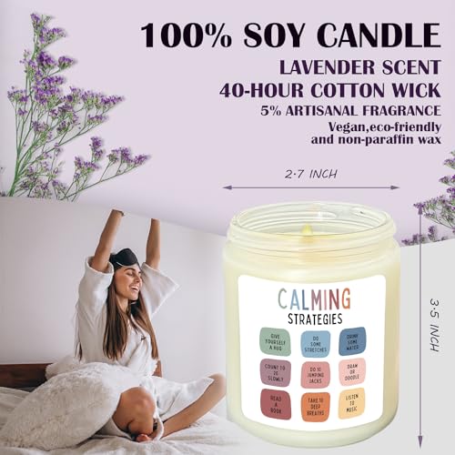 Calming Candle Psychological Counselor Gifts for Women Lavender Candle, Calming Psychotherapy Gifts Scented Candles, Inspirational Candles for Women, Counselor's Office Counselor Office Decor - Image 3