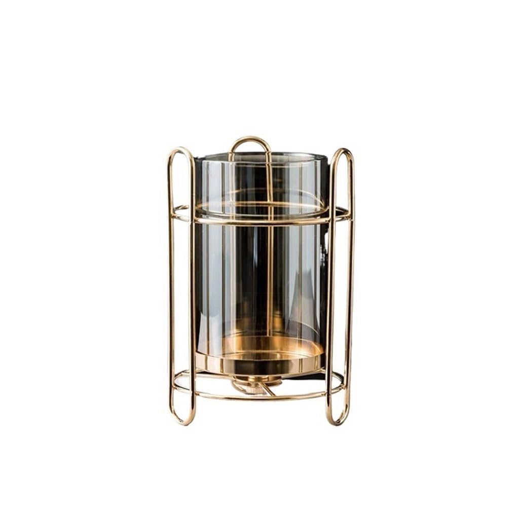 Candle Holder Simple Dining Table Golden Candlestick Home Romantic Atmosphere Decoration Ornaments Decorate Candlestick(A)