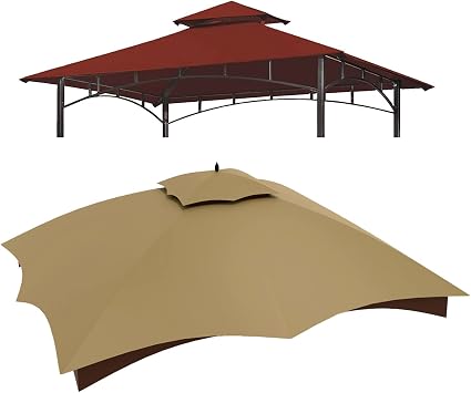 Wonwon Grill Gazebo Replacement Canopy Top 5x8+Gazebo Replacement Canopy Top Cover 10X12