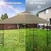 10x10 FT Gazebo Replacement Top, Canopy Replacement Cover Double Tiered for Outdoor BBQ Roof Cover Grill Shelter