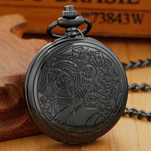 Image of Quartz Pocket Watch for Men, White Roman Digital Dial Pocket Watches for Men with Chain