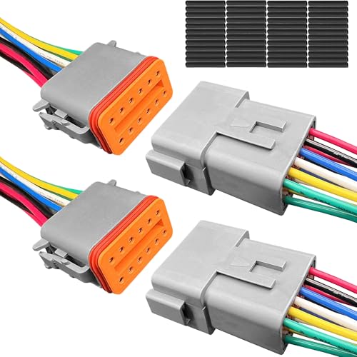 Evita fallos por humedad con conectores DT impermeables de 12 pines y cables 16 AWG