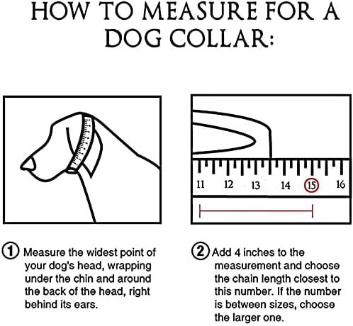Miniatura 5 de Collar de cadena de acero inoxidable sólido de 0.591 in de metal pesado para perros Pit Bull, Mastín, Bulldog y razas grandes, de 12 a 34 pulgadas