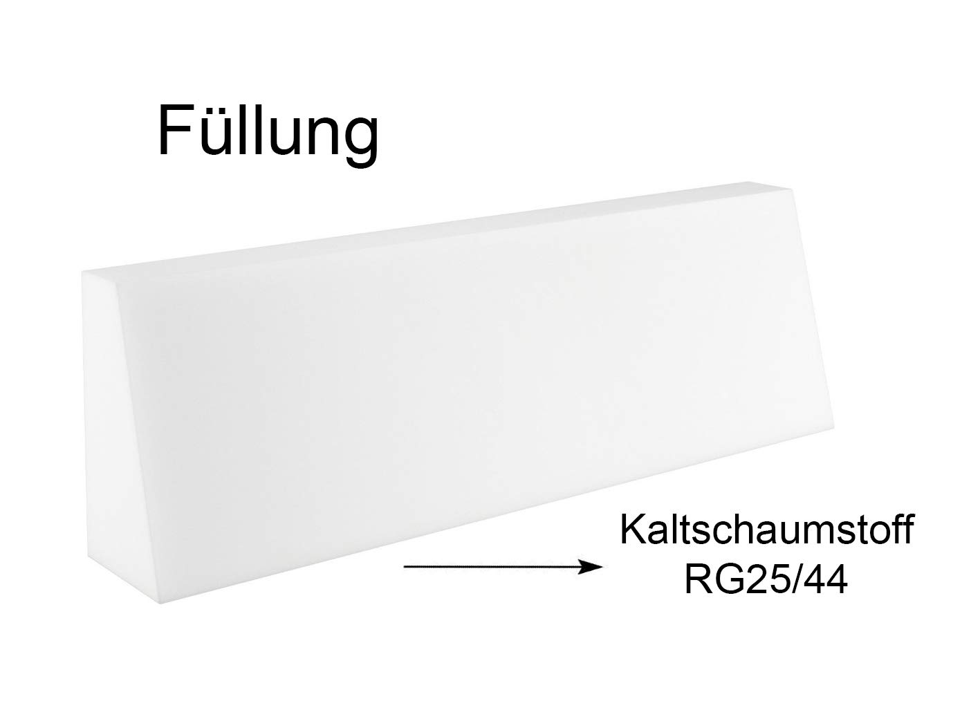 sunnypillow Cuscino-schienale 120 x 40 x 20 cm - Cuscini per divano in pallet per casa e giardino - fodere asportabile e lavabile - Spalliera per Bancali, Interno - Esterno, schiuma fredda - cremoso