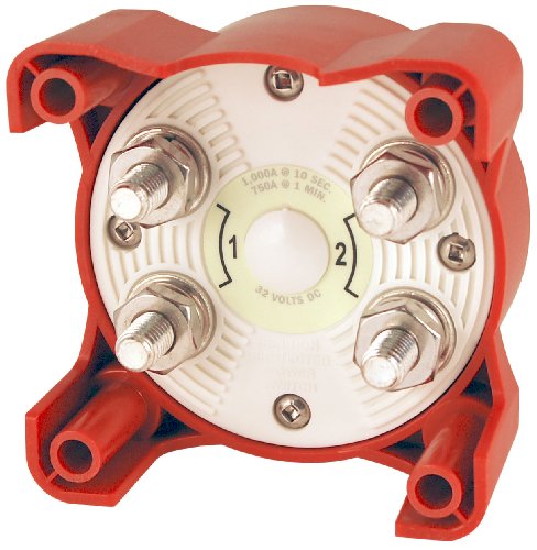 Blue Sea Systems 5511E E-Series Battery Switch Dual Circuit Plus, Red #TOP1