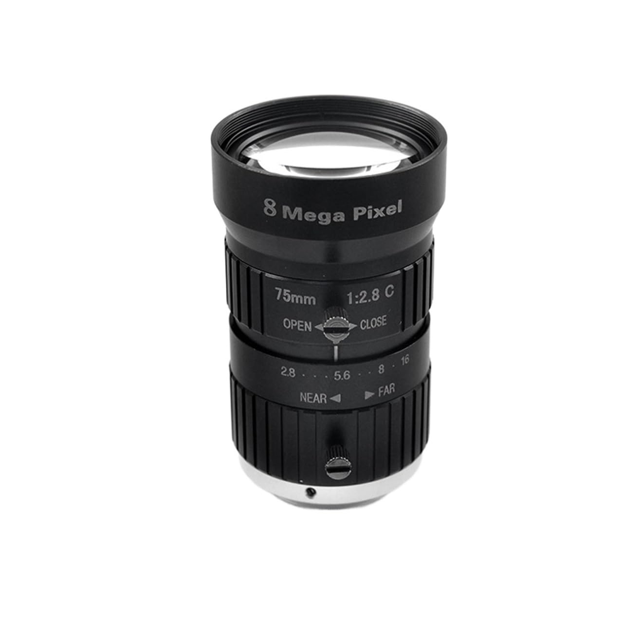 Microscope Lens, HD 8MP CCTV Lens 75mm C Mount Manual Iris Manual F2.8 Aperture 1" Image Formate Security Camera Industrial Lens