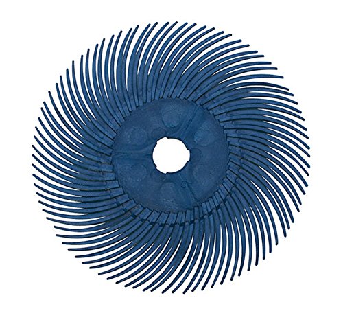 3" Diameter 3M Radial 400 Grit Blue 3/8" Arbor Hole Bristle Brush Rotary Jewelry Metal Polishing Discs